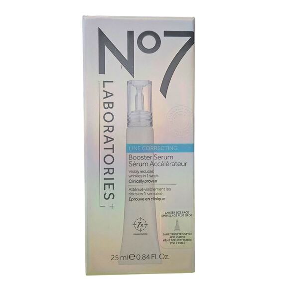 🌟 No7 Line Correcting Booster Serum 25ml ✨ LARGER SIZE! Fights Wrinkles Fast 💧 - Picture 1 of 2